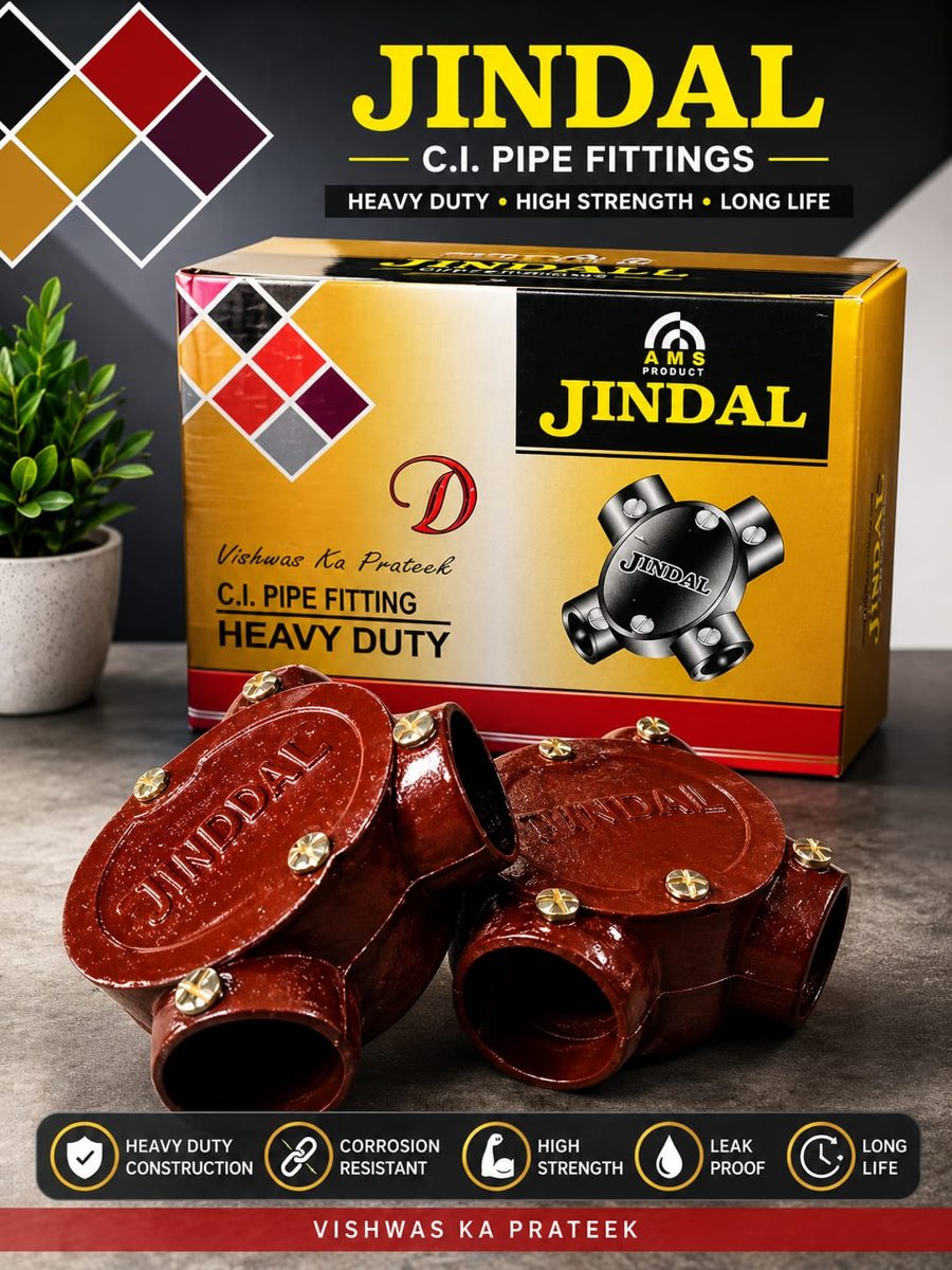 SPECIAL BROWN (1600 gram) 20 MM {3/4 INCH} JINDAL P.G. JUNCTION BOX