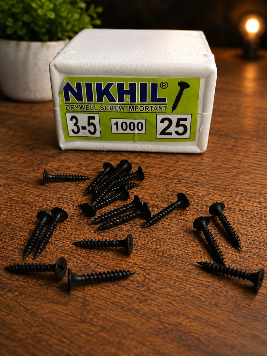 25 mm DRYWALL BLACK SCREW {1" INCH}