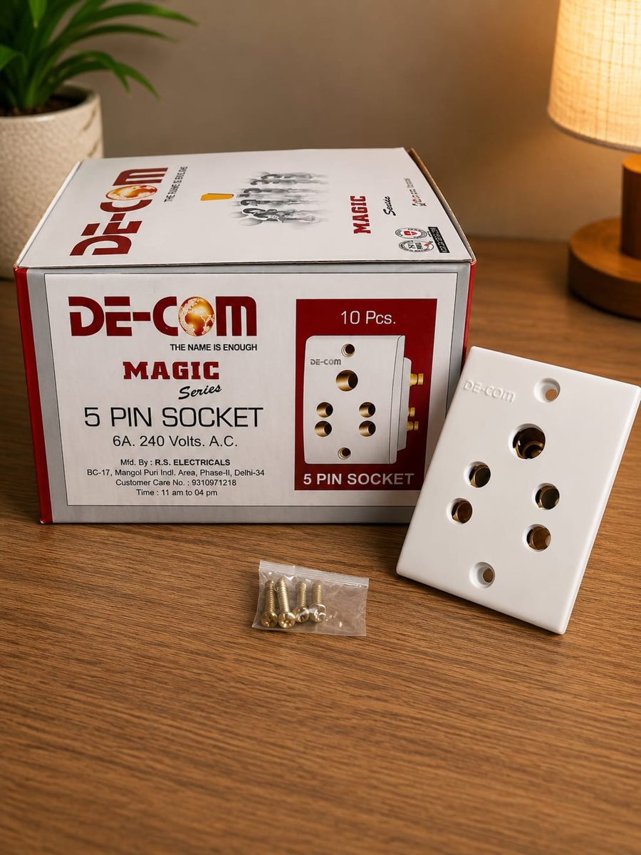 De-Com 6 amp Socket Non-Modular