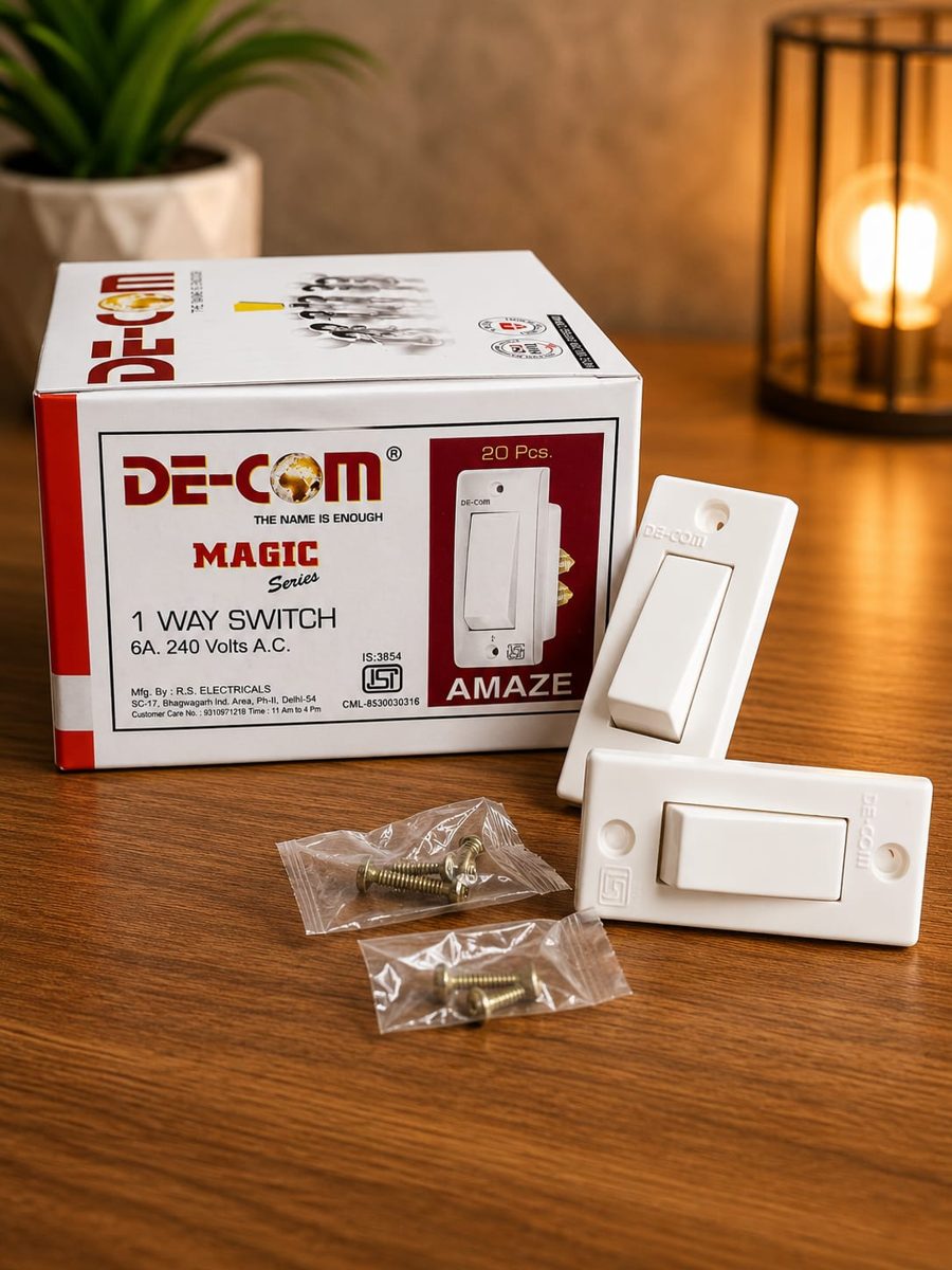 De-com 6 amp Switch Amaze Non-Modular (Slim Size)