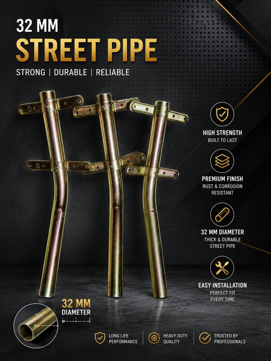 32 MM STREET LIGHT PIPE (with clip)