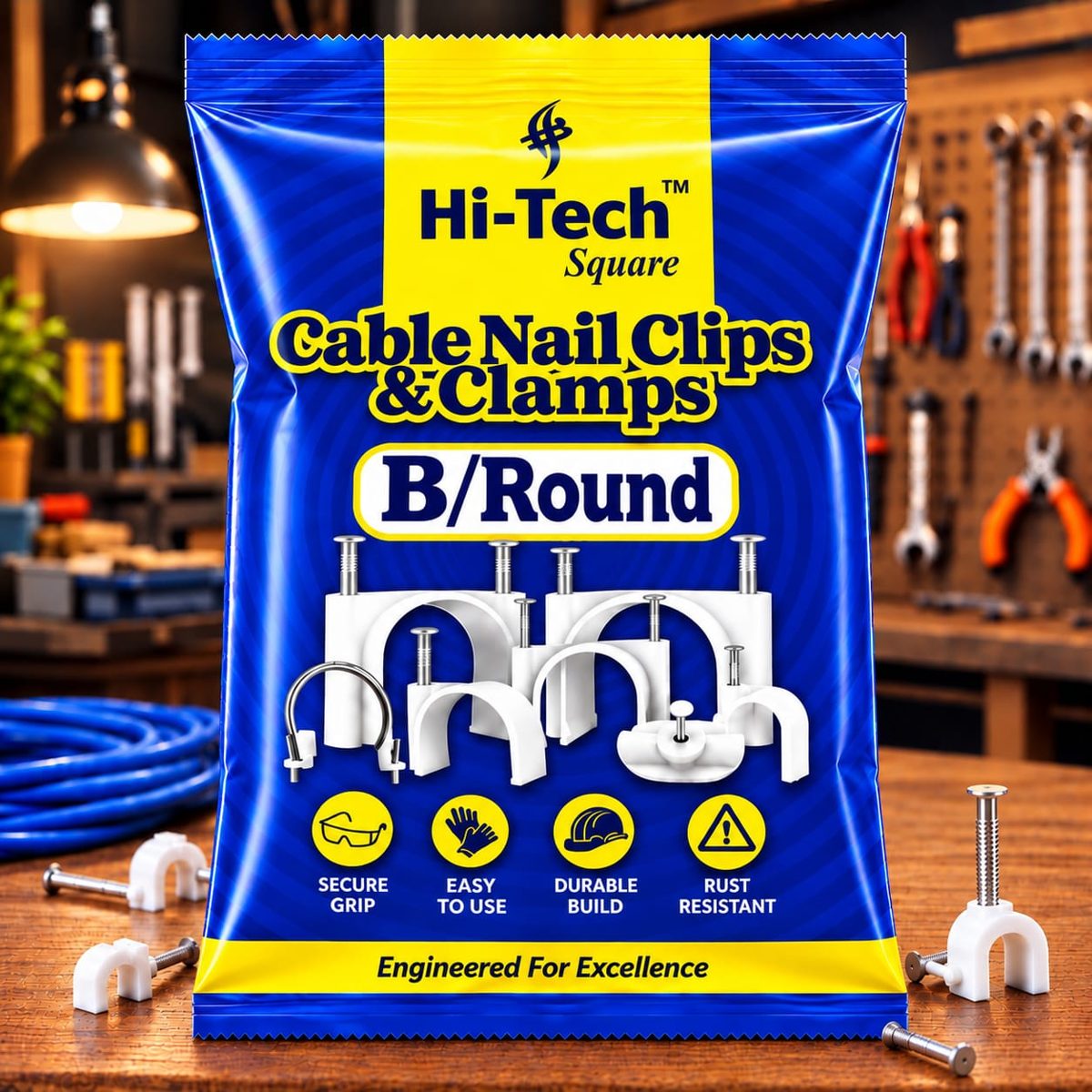 B/Round Cable Circle Clip HI-TECH