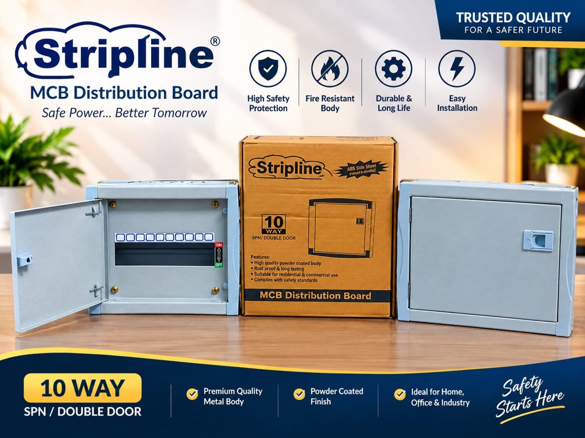 10 Way D.D. MCB box STRIPLINE