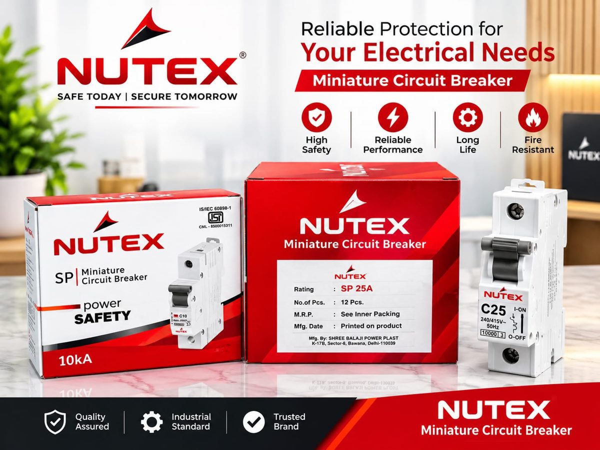 25 Amp Single Pole (S.P.) MCB NUTEX