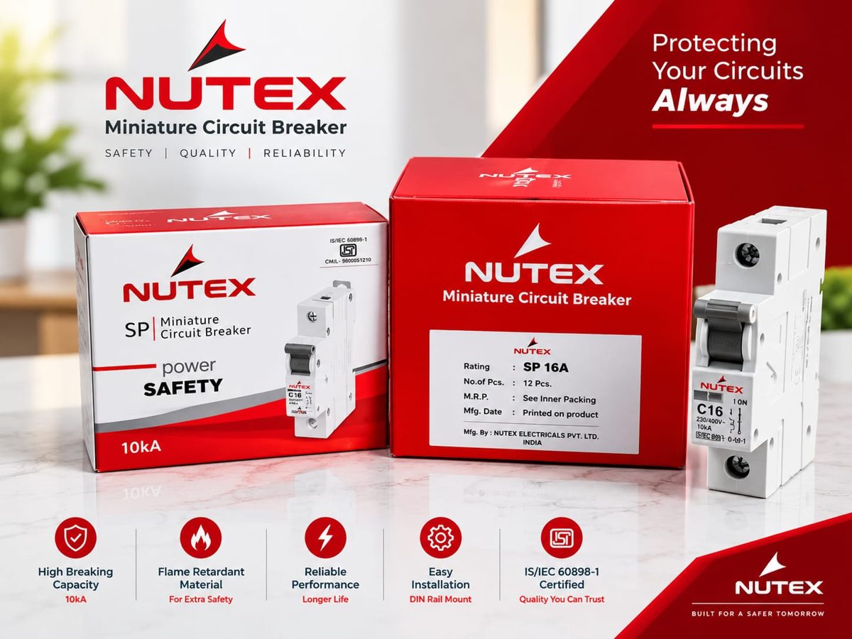 16 Amp Single Pole (S.P.) MCB NUTEX