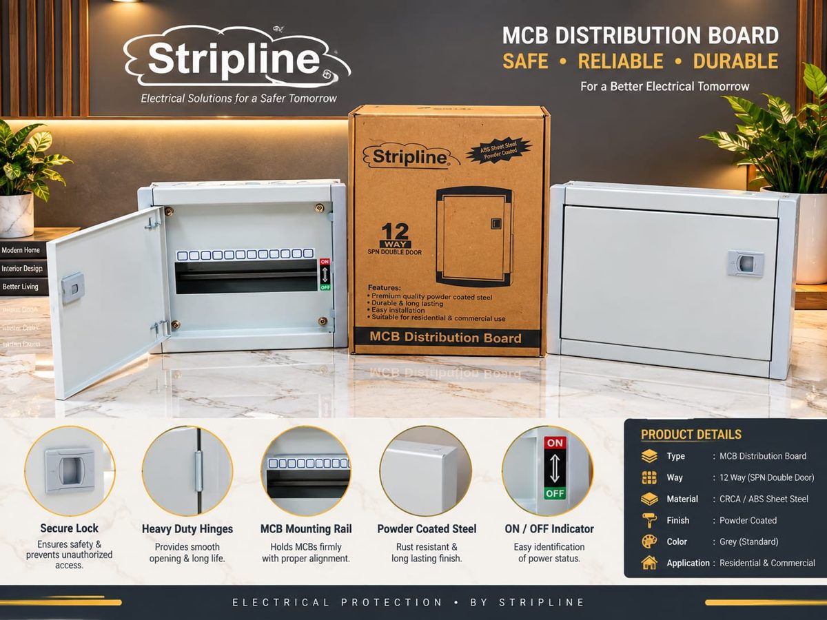12 Way D.D. MCB box STRIPLINE