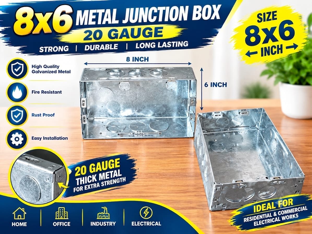 8x6 G.I. METAL BOX 20 Gauge (12 Module)