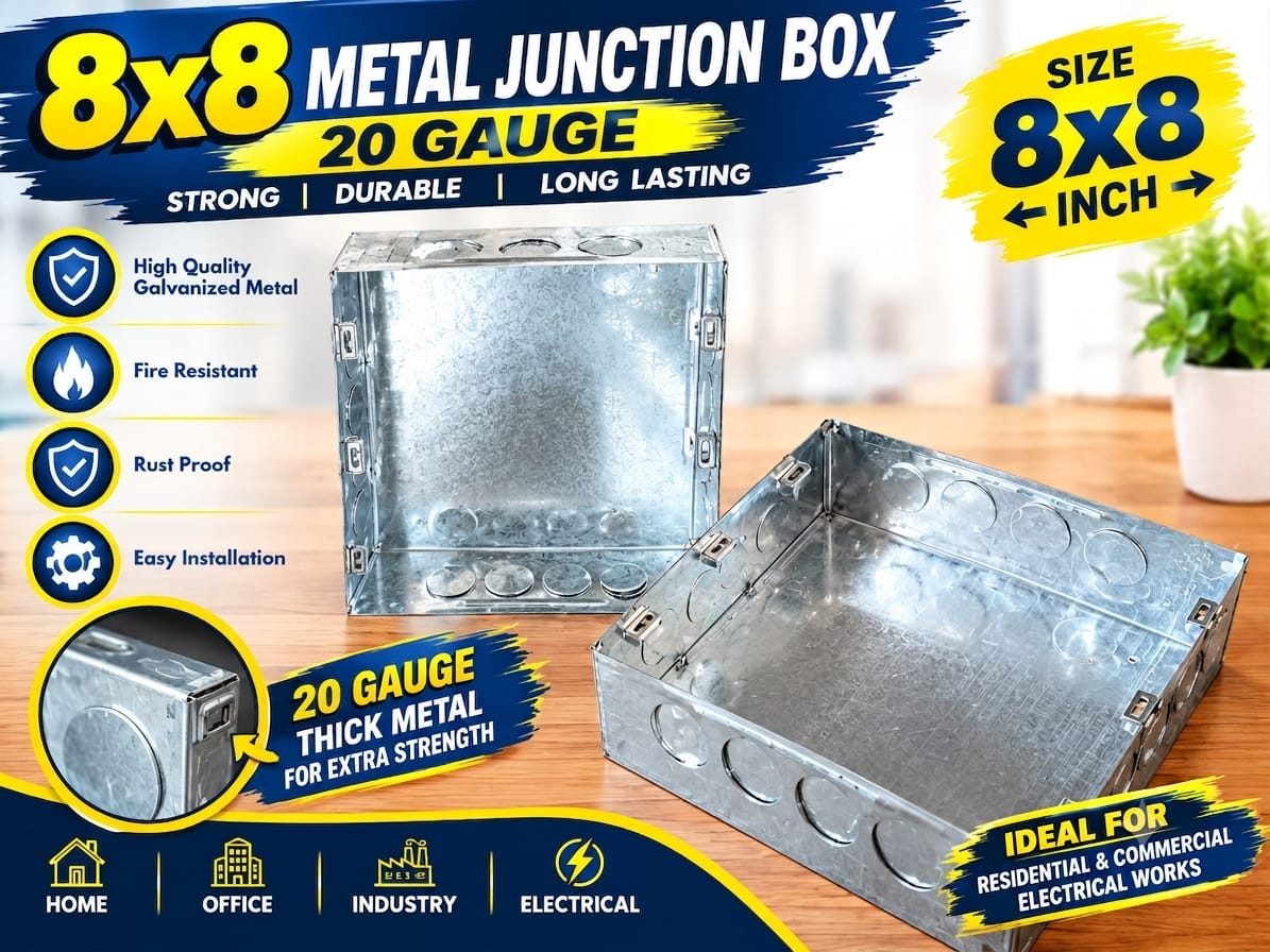 8x8 G.I. METAL BOX 20 Gauge (18 Module)