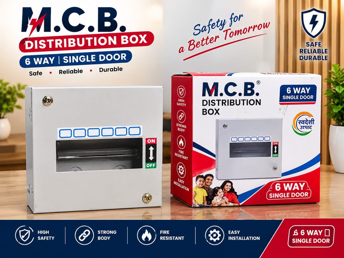 6 Way S.D. MCB box POWERTONE